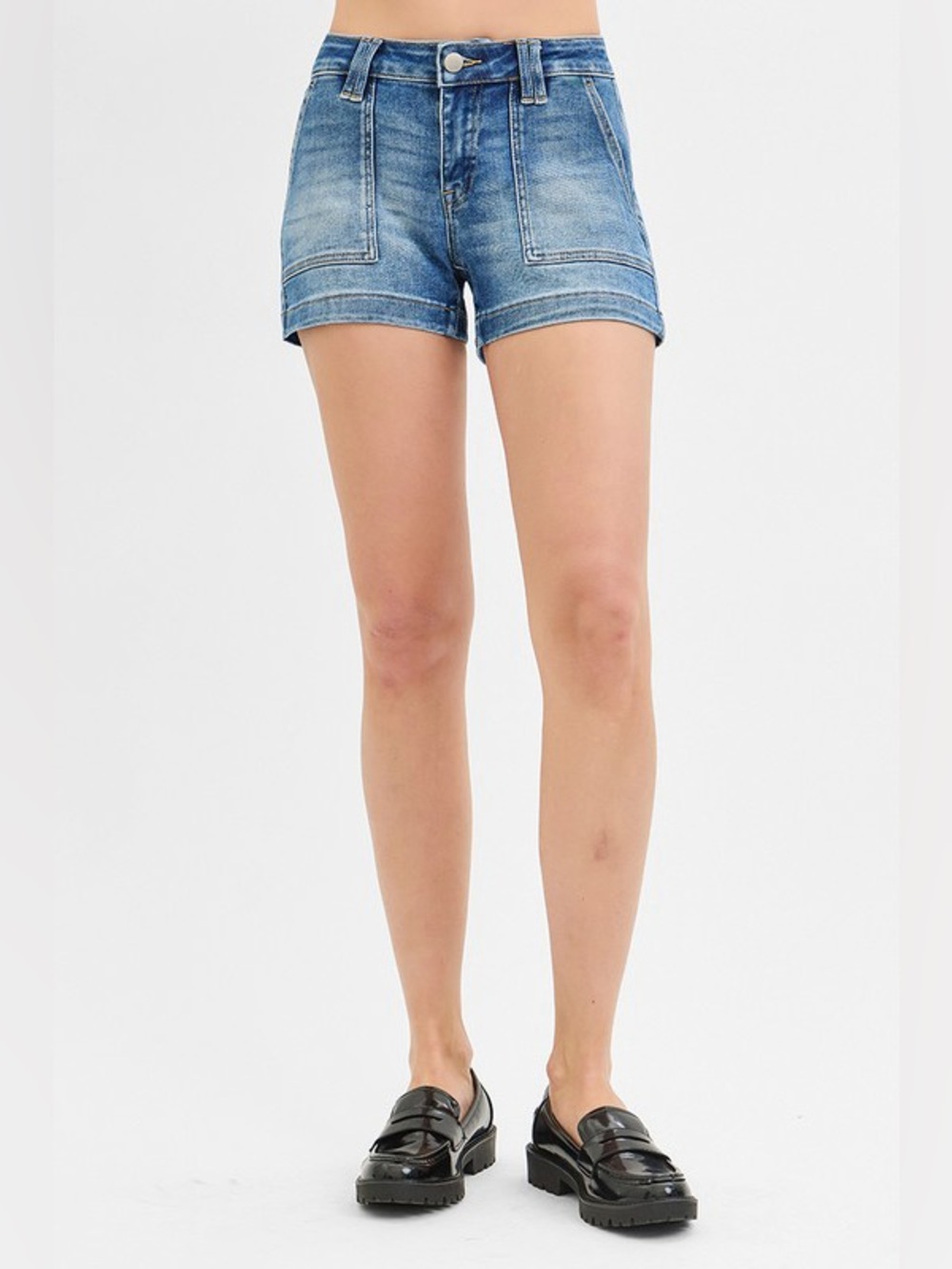 RISEN Low Rise Patched Pocket Shorts